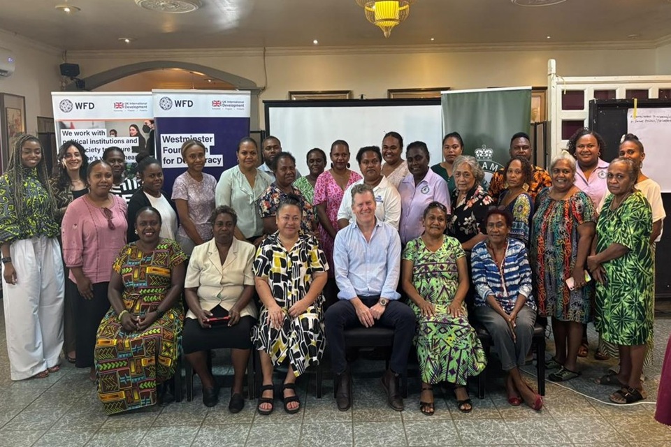British High Commissioner with Hon. Cathy Nori, Hon. Choy Lin and Hon. Mary Garu along with other participants.