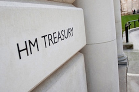 Image of HM Treasury sign
