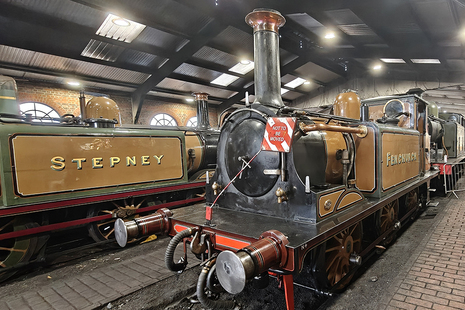 The two locomotives involved in the incident.