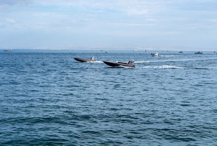 UK Uncrewed Surface Vessels at the Maritime Big Play exercise in San Diego.